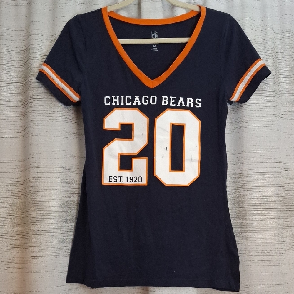 Chicago Bears Women's Navy V-Neck T-Shirt - Picture 1 of 5